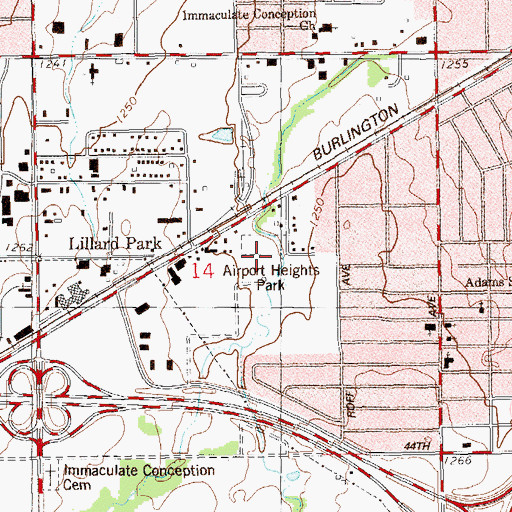 Topographic Map of Airport Heights Park, OK