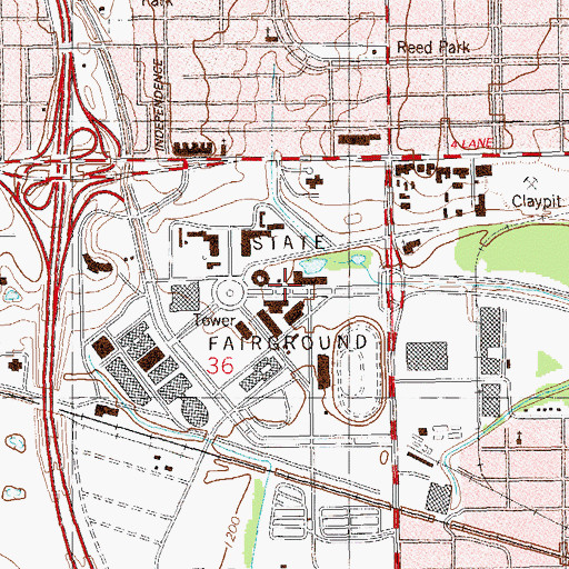 Topographic Map of Sait Fairground, OK