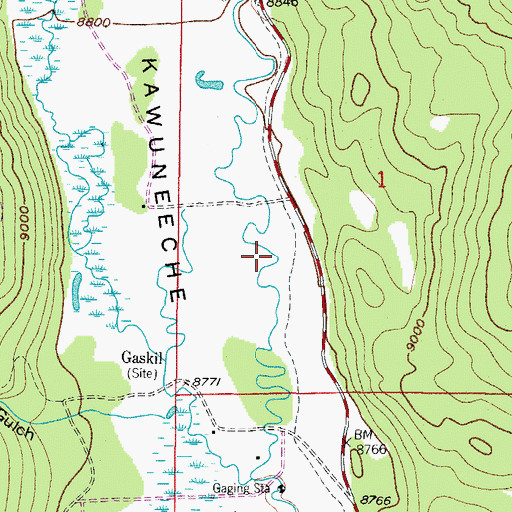 Topographic Map of Chickaree Lake, CO