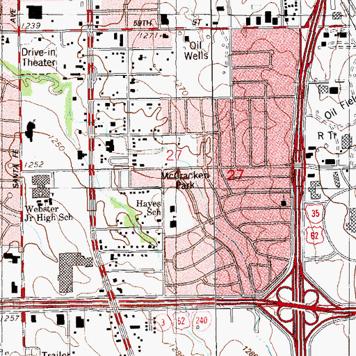 Topographic Map of McCracker Park, OK
