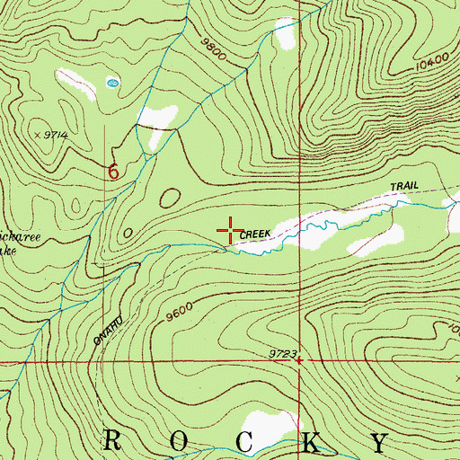 Topographic Map of Onahu Creek Trail, CO