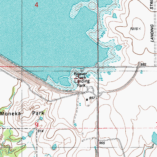 Topographic Map of Beaver Creek Landing Park, OK