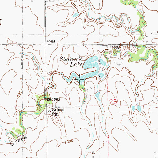 Topographic Map of Steinerts Lake, OK