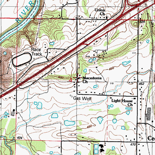 Topographic Map of Macedonia Church, OK