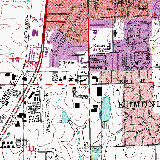 Topographic Map of Boulevard Plaza, OK
