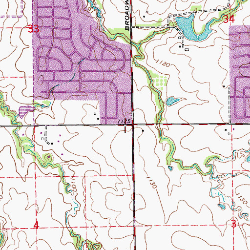 Topographic Map of Oakbrook Shopping Center, OK