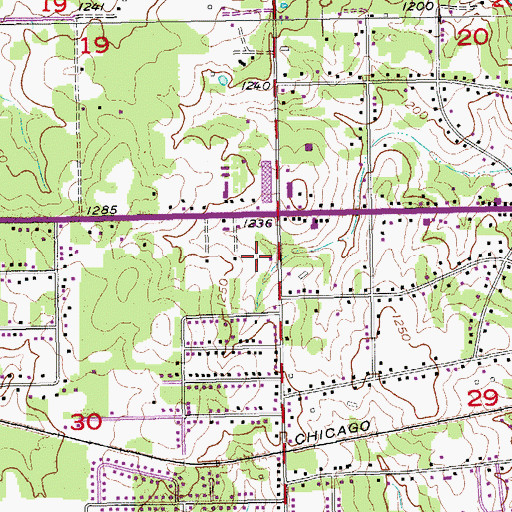 Topographic Map of Westminister Shopping Center, OK