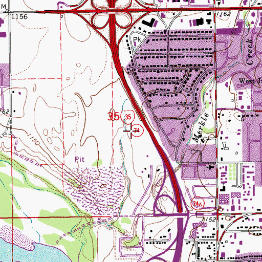 Topographic Map of Parkway Plaza Shopping Center, OK