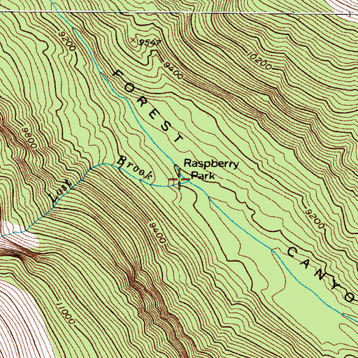 Topographic Map of Lost Brook, CO