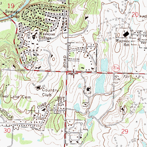 Topographic Map of Price-75 Development Shopping Center, OK
