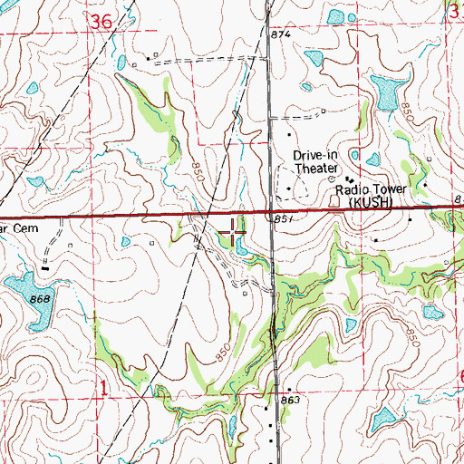 Topographic Map of Summit Ridge Shopping Center, OK