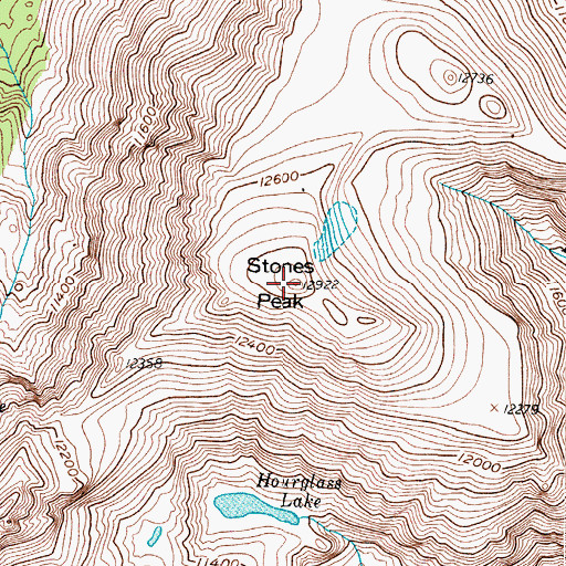 Topographic Map of Stones Peak, CO