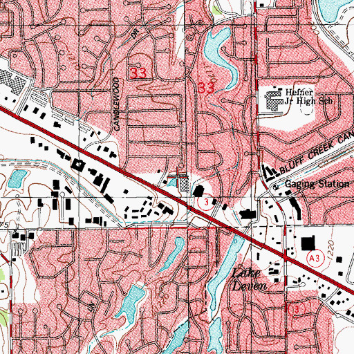 Topographic Map of Courtyard Plaza, OK