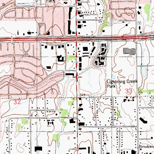 Topographic Map of Straka Terrace Shopping Center, OK