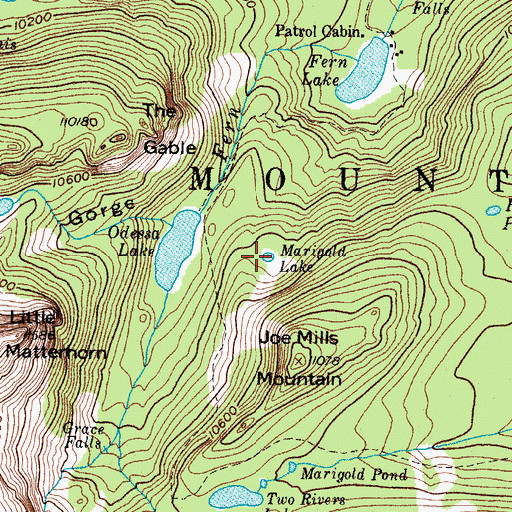 Topographic Map of Marigold Lake, CO