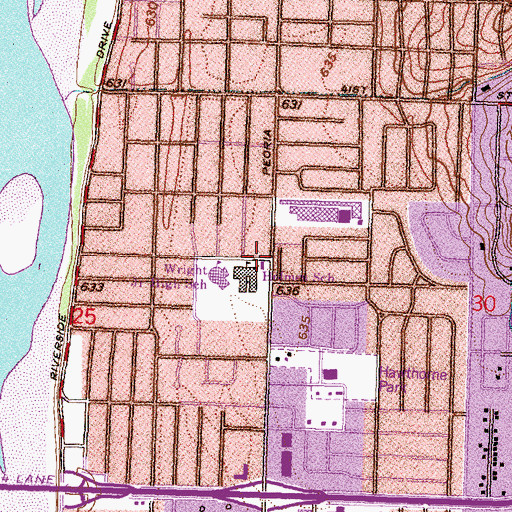 Topographic Map of Abdo Shopping Center, OK