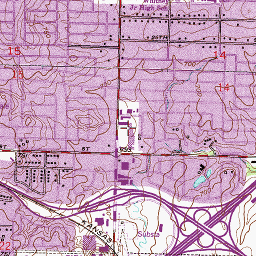Topographic Map of Bownan Acres Shopping Center, OK
