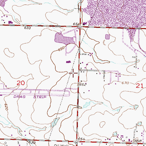 Topographic Map of Briarglen Square, OK