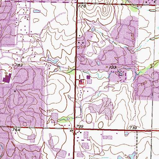 Topographic Map of Cooper Mountain Shopping Center, OK