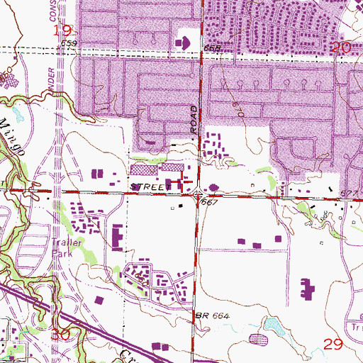 Topographic Map of Crossbow Shopping Center, OK