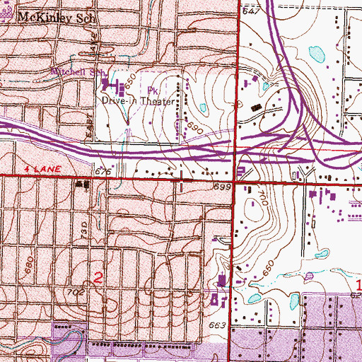 Topographic Map of Eastgate Shopping Center, OK