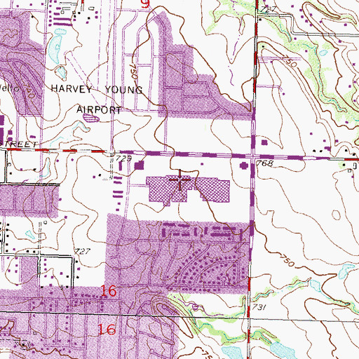 Topographic Map of Eastland Mall, OK