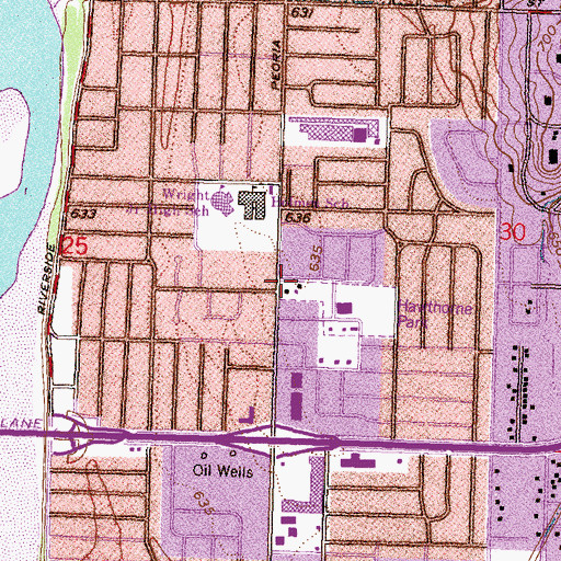 Topographic Map of Fikes Shopping Center, OK