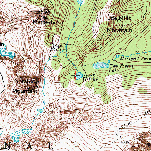 Topographic Map of Lake Helene, CO