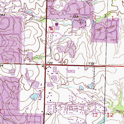 Topographic Map of Mingo Marketplace Shopping Center, OK