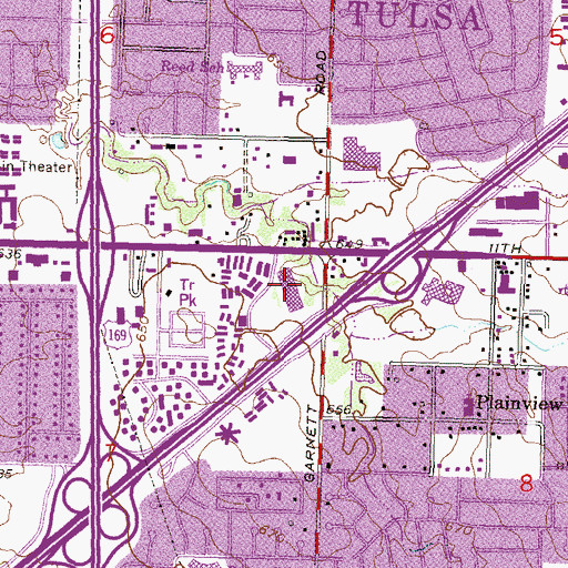 Topographic Map of Northeast Plaza Shopping Center, OK