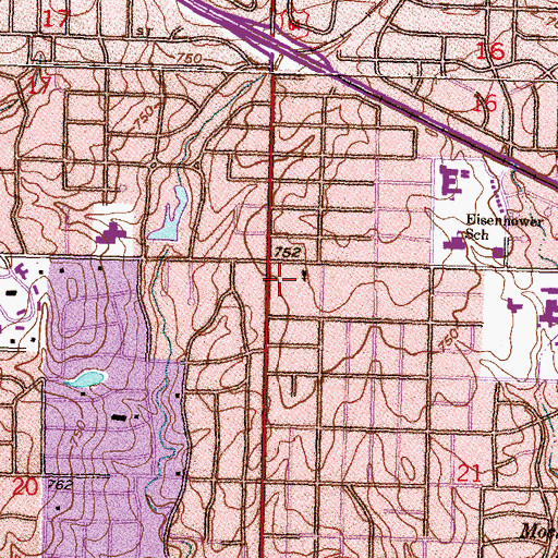 Topographic Map of Ranch Acres Shopping Center, OK