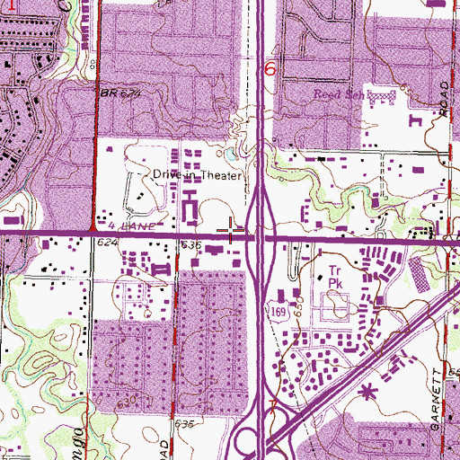Topographic Map of Rosewood Shopping Center, OK