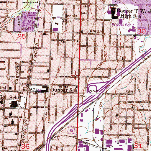 Topographic Map of Seminole Hills Shopping Center, OK