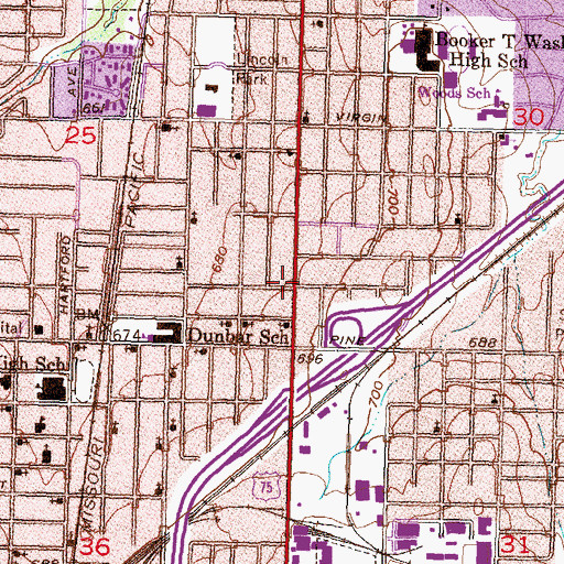 Topographic Map of Seminole Hills Shopping Center, OK