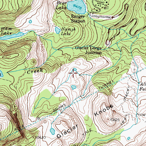 Topographic Map of Bear Lake, CO