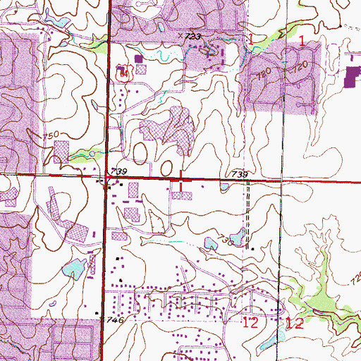 Topographic Map of Southern Trails Shopping Center, OK