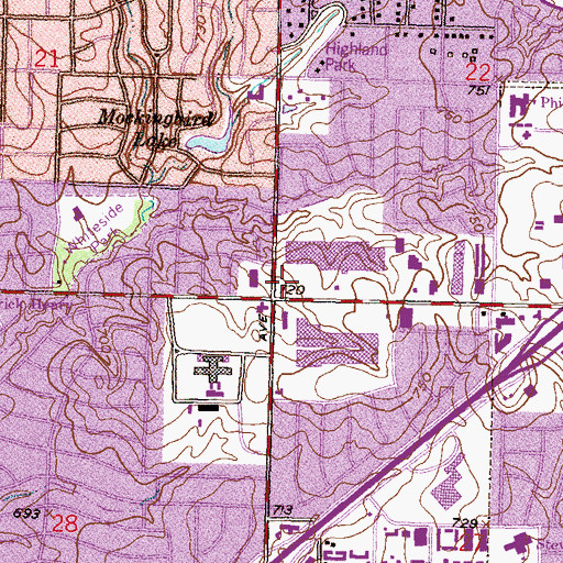 Topographic Map of Southroads Mall, OK