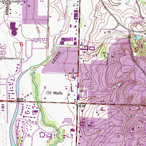 Topographic Map of Spectrum Shopping Center, OK