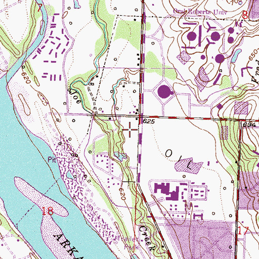 Topographic Map of State Bank Plaza, OK