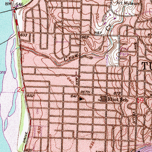 Topographic Map of Stonehorse Shopping Center, OK