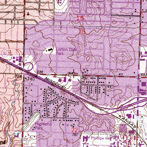 Topographic Map of Straub Zug Shopping Center, OK