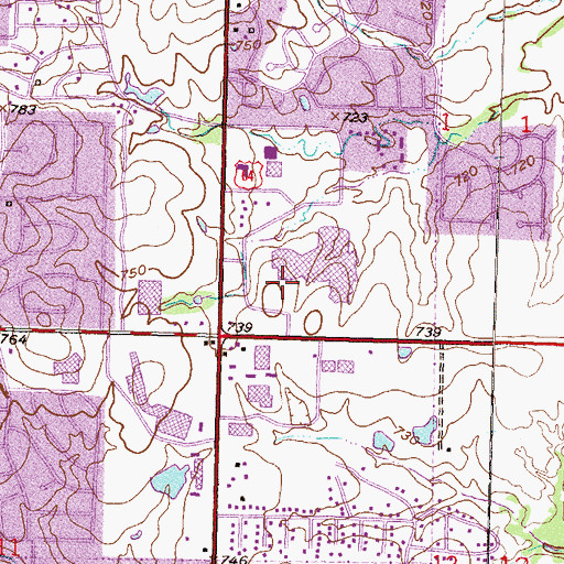 Topographic Map of Woodland Hills Mall, OK