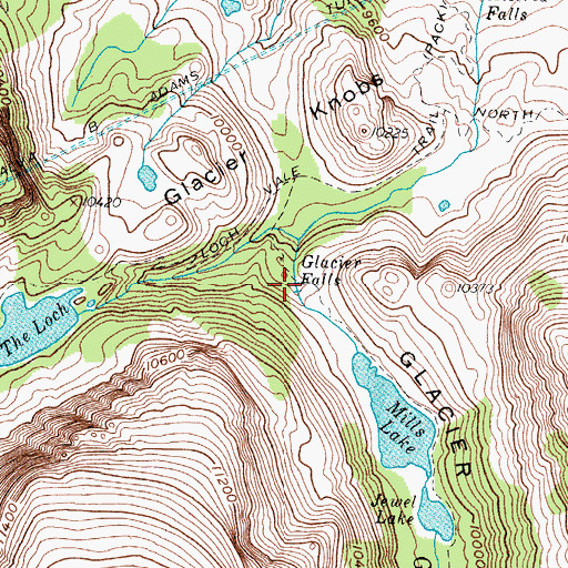 Topographic Map of Glacier Falls, CO