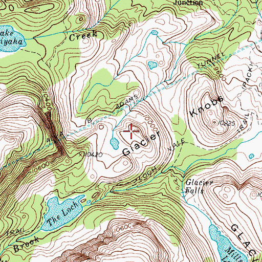 Topographic Map of Glacier Knobs, CO