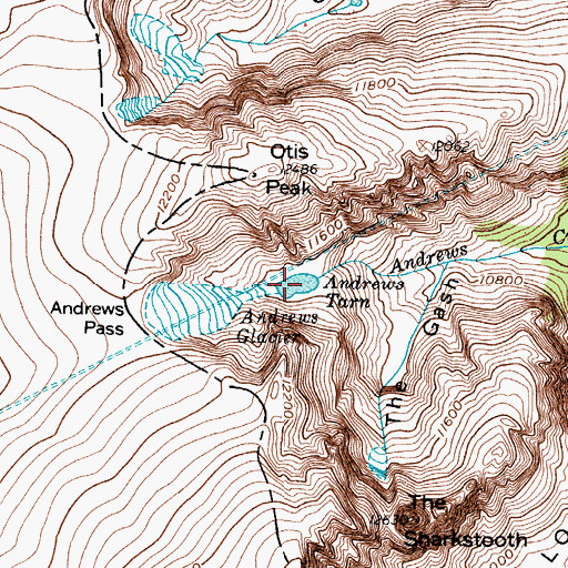 Topographic Map of Andrews Tarn, CO
