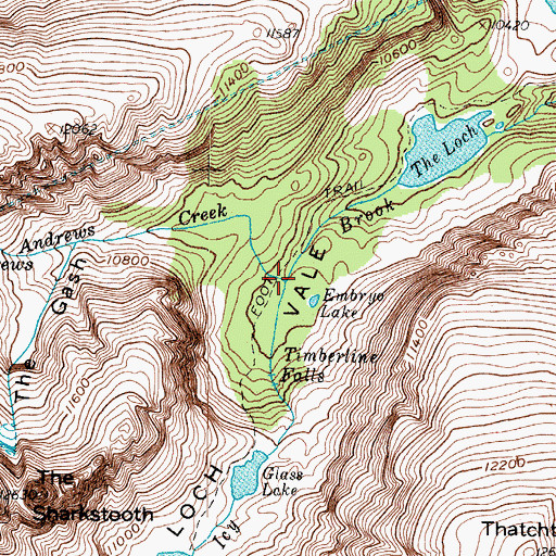 Topographic Map of Andrews Creek, CO