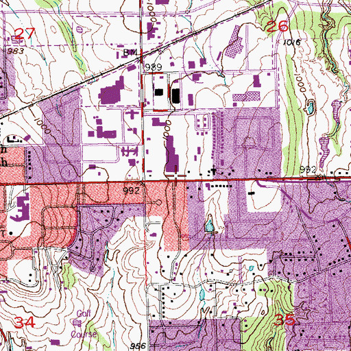 Topographic Map of First Pentecostal Church, OK