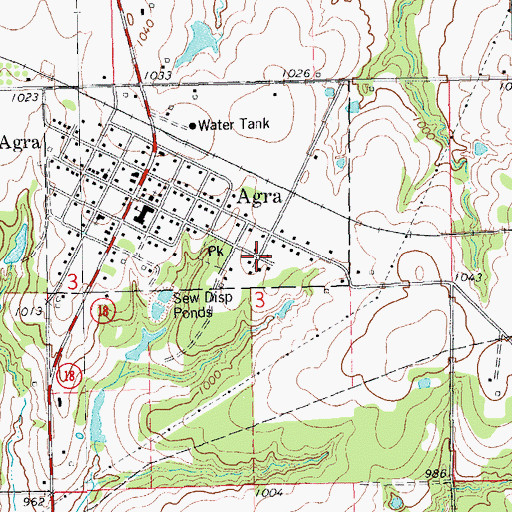 Topographic Map of First Baptist Church, OK