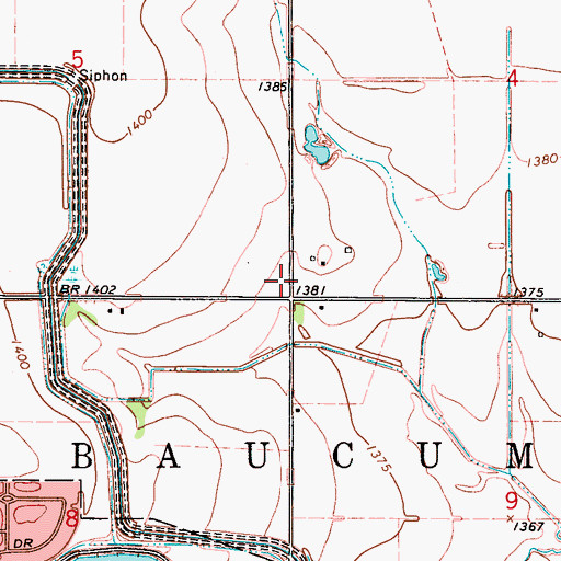 Topographic Map of Assembly of God Glad Tidings, OK