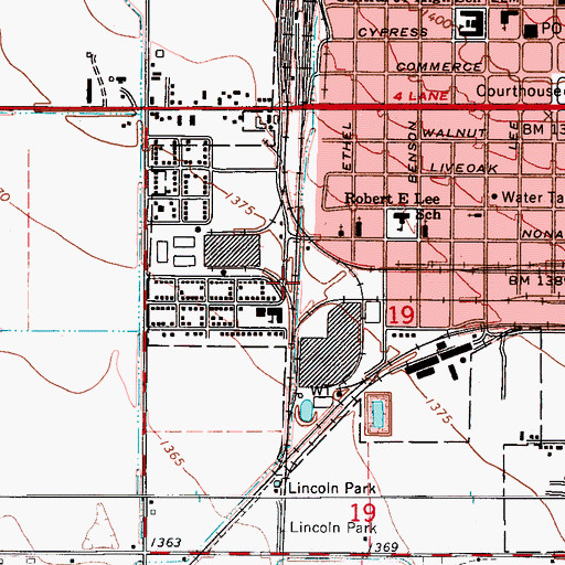 Topographic Map of Church of Christ, OK